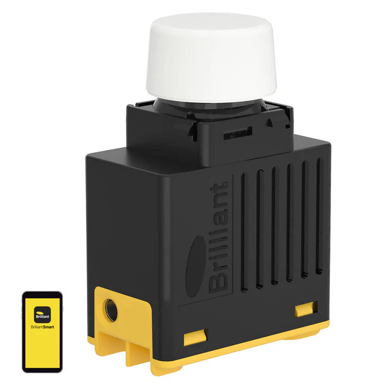 Brilliant Smart Black 2 Wire Rotary Dimmer Mech