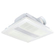 Ceiling-mounted air vent with light on a white background