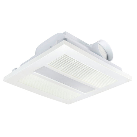 Ceiling-mounted air vent with light on a white background
