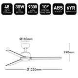 Brilliant Solana 48" DC ABS Ceiling Fan