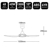 Brilliant Vector 48” DC Ceiling Fan