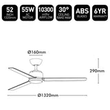 Brilliant Solana 52" AC ABS Ceiling Fan