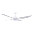 White ceiling fan on a white background