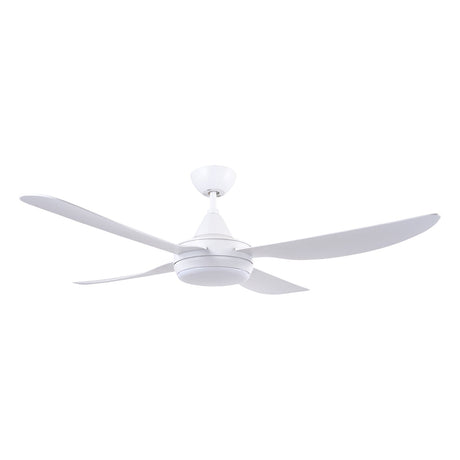 White ceiling fan on a white background