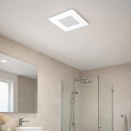 Brilliant White Blizzard Square 330mm DC Exhaust Fan with LED Light