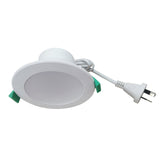 LED downlight with power cord on a white background