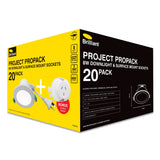 Brilliant White Project Propack CCT Downlight & Socket-20-Pack