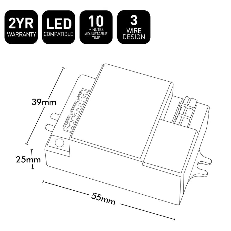 Brilliant White Retro-Fit Microwave Ceiling and Wall Sensor