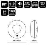 Brilliant White Smart Wi-Fi Interconnected Smoke Alarm