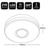 Brilliant White Three-Sixty Surface Mount PIR Sensor