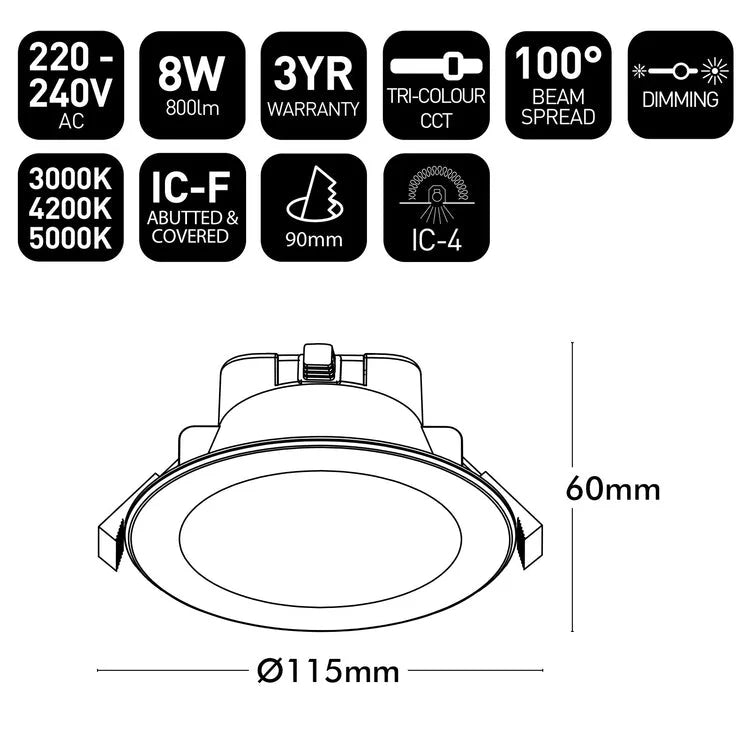 Brilliant White Trilogy-Project LED CCT Downlight