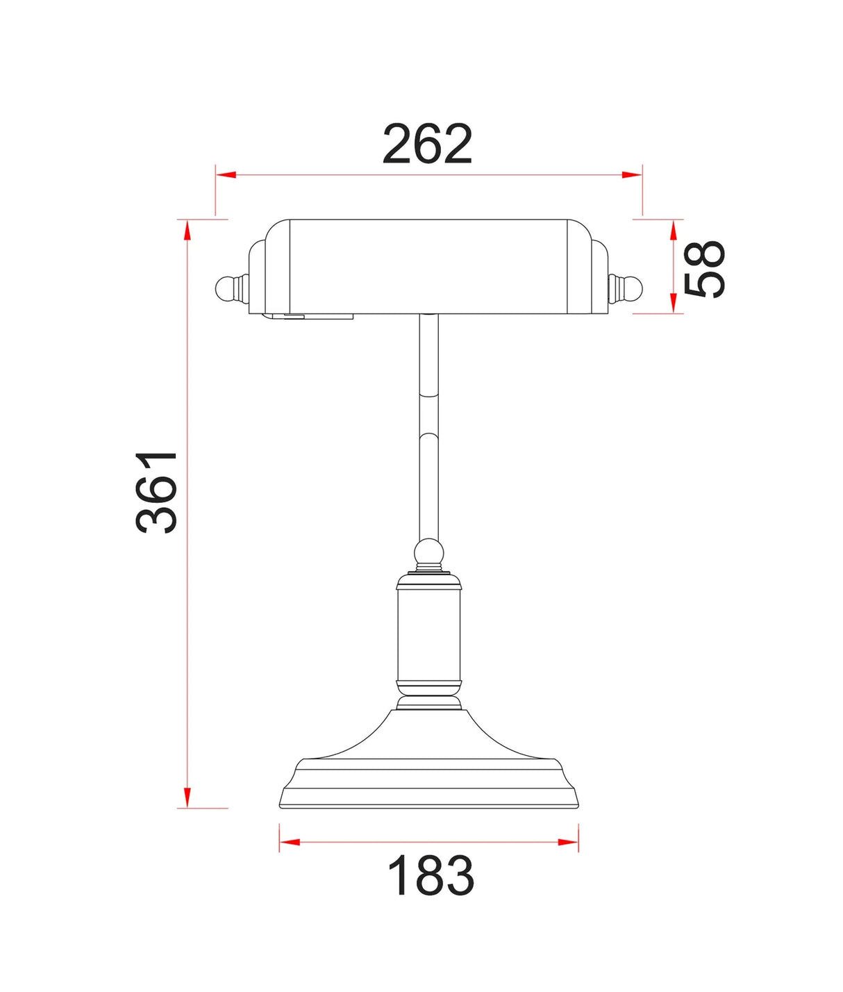 CLA Banca Interior Banker Lamps with Cylindrical Shade