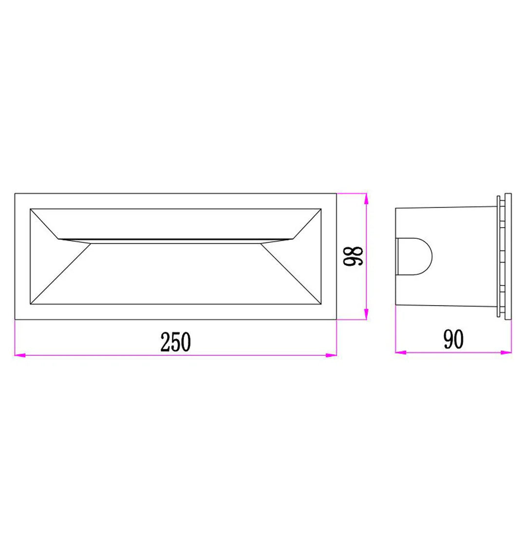 CLA BRICK Exterior LED Recessed Wall Lights IP65