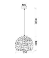 CLA CELESTE Bohemian Rustic Embossed Dome Shape Pendant Light