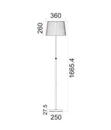 CLA Crecer Interior Slanted Pleated Shade Height Adjustable Floor Lamps