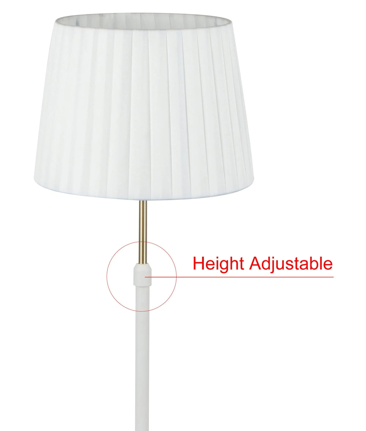 CLA Crecer Interior Slanted Pleated Shade Height Adjustable Floor Lamps