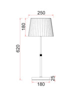 CLA Crecer Interior Slanted Pleated Shade Height Adjustable Table Lamps