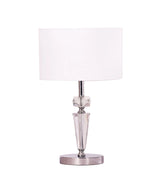 CLA Cristallo Interior Drum Shade Chrome Rod with Crystal Highlight Table Lamp