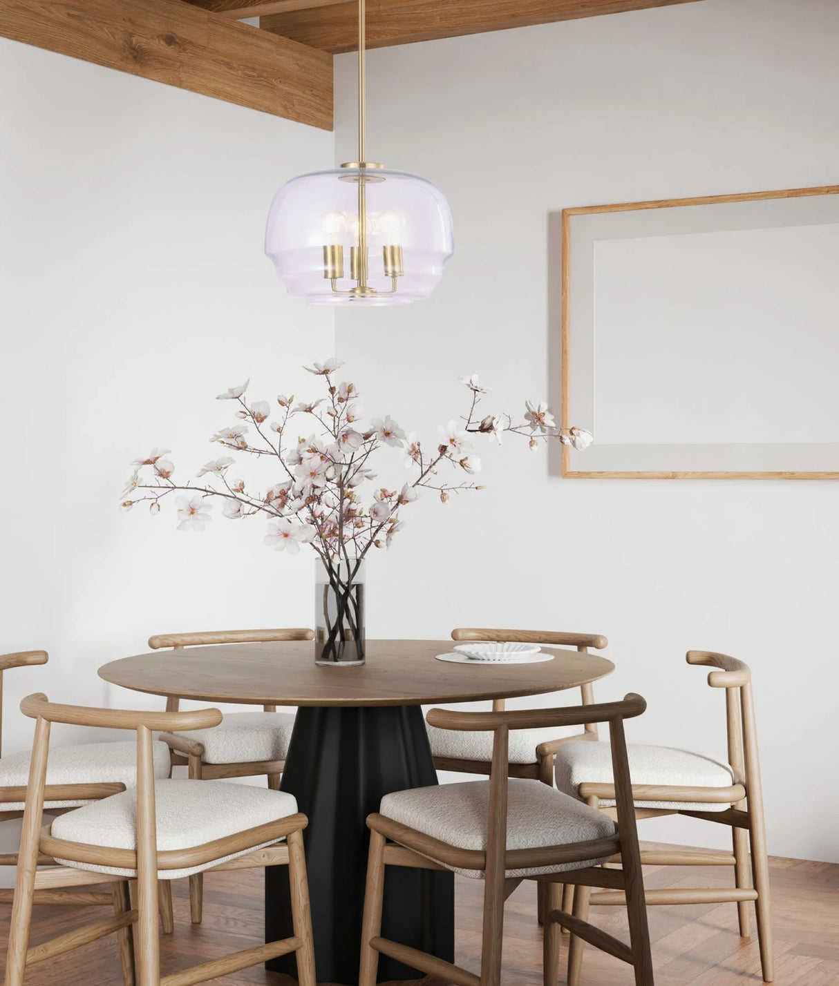 CLA CUAD Interior Clear Wine Glass Shape Glass Shade Pendant Light