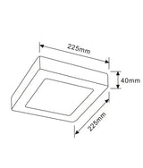 CLA Dimmable Surface Mounted Oyster Lights Square