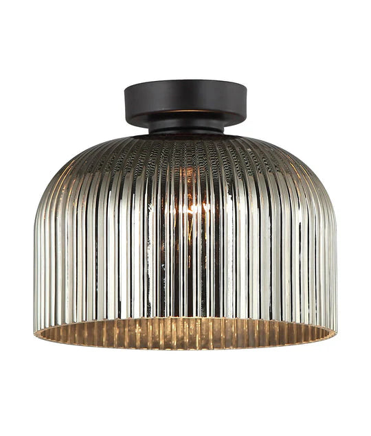 CLA Diyvintaj D.I.Y. Dome Ribbed Glass Batten Fix Ceiling Lights