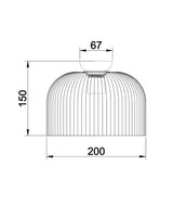 CLA Diyvintaj D.I.Y. Dome Ribbed Glass Batten Fix Ceiling Lights