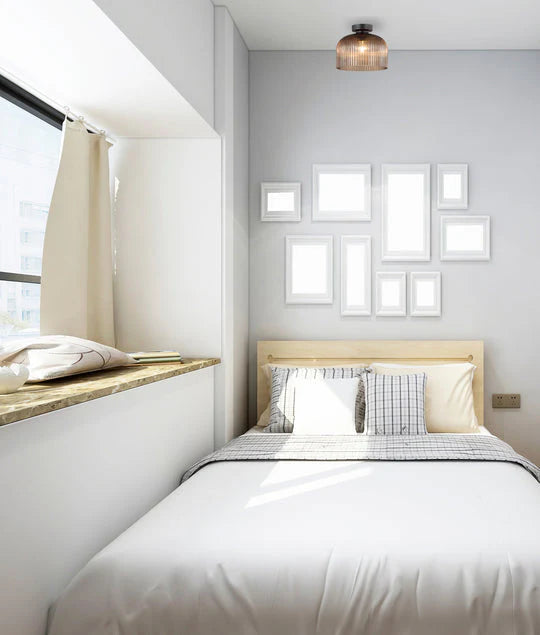 CLA Diyvintaj D.I.Y. Dome Ribbed Glass Batten Fix Ceiling Lights