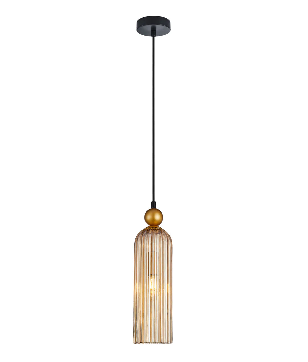 CLA Flauta Interior Round Top Cylinder Ribbed Pendant Lights
