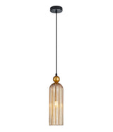 CLA Flauta Interior Round Top Cylinder Ribbed Pendant Lights