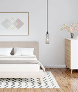 CLA Flauta Interior Round Top Cylinder Ribbed Pendant Lights