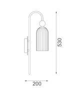 CLA Flauta Interior Round Top Cylinder Ribbed Wall Lights
