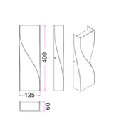 CLA GIROTRI Large Exterior LED Tri-CCT Surface Mounted Up Down Twist Wall Lights IP65
