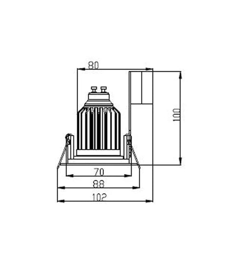 CLA Gu10 Fixed Round Downlight Fittings Cut out 70mm