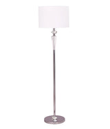 CLA Interior Drum Shade Chrome Rod with Crystal Highlight Floor Lamp