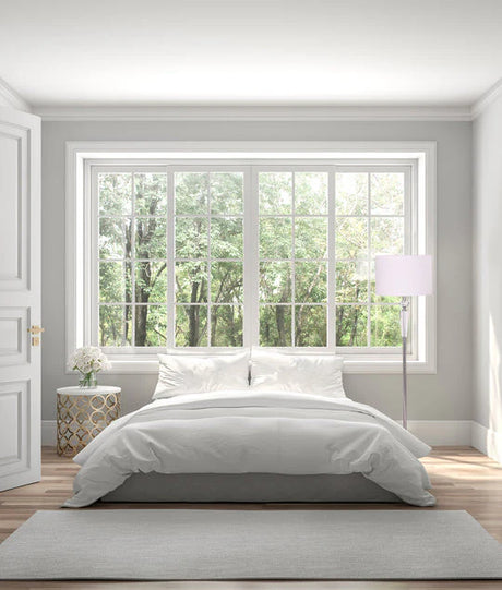 CLA Interior Drum Shade Chrome Rod with Crystal Highlight Floor Lamp