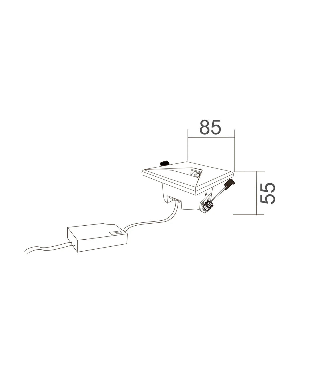 CLA Interior LED Tri-CCT Recessed Square Step Lights