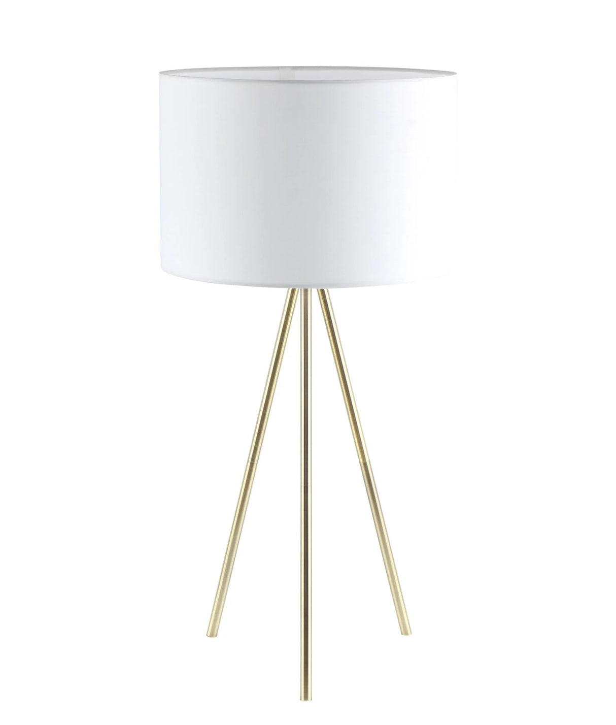 CLA Jambes Drum Shade with Antique Brass Tripod Table Lamps