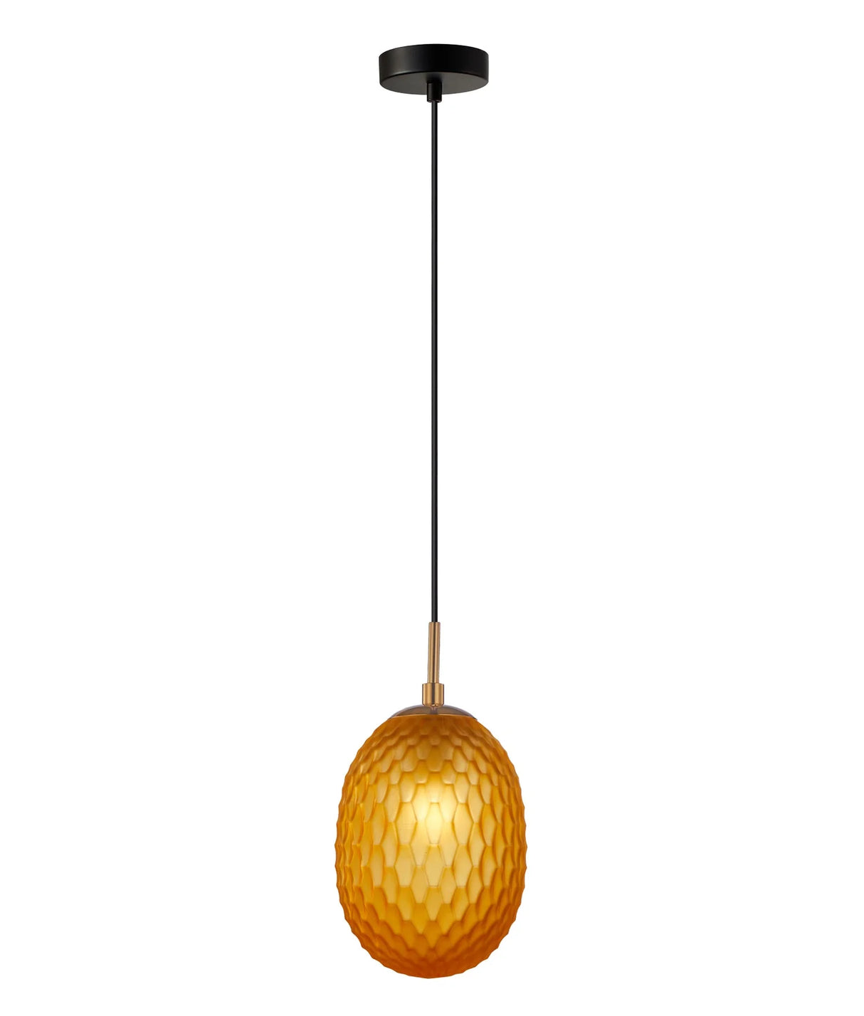 CLA KATHAL Interior Ellipse Glass Segmented with Brass Highlight Enclosed Pendant Lights