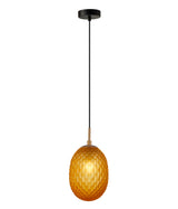 CLA KATHAL Interior Ellipse Glass Segmented with Brass Highlight Enclosed Pendant Lights