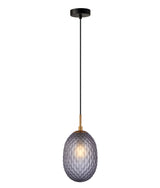 CLA KATHAL Interior Ellipse Glass Segmented with Brass Highlight Enclosed Pendant Lights