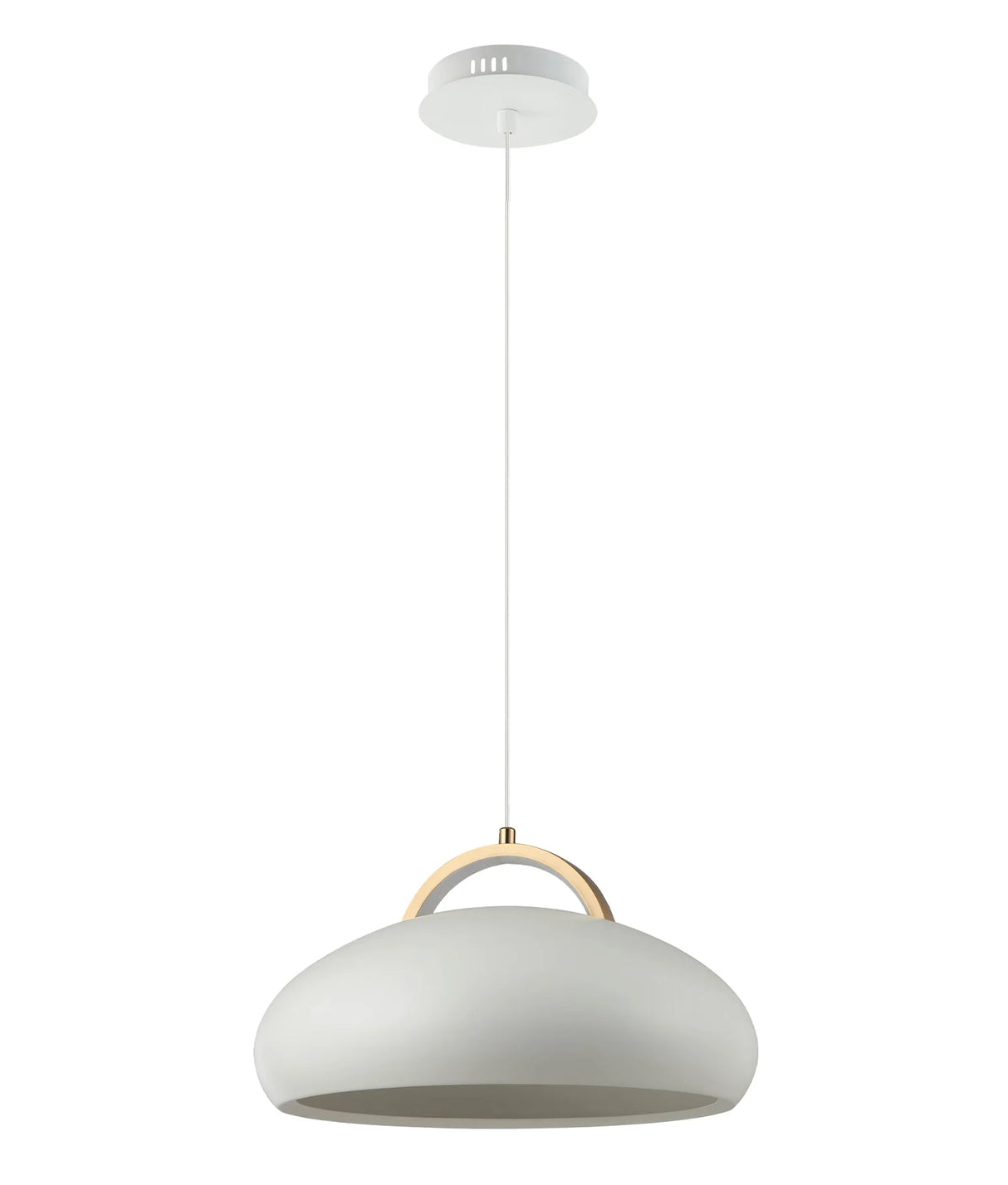 CLA Kupol Interior LED Tri-CCT Dome with Brass Highlight Pendant Lights