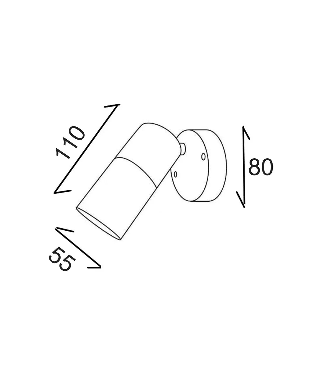 Cla Lengan Interior Single Head Adjustable Round Base Spot Lights