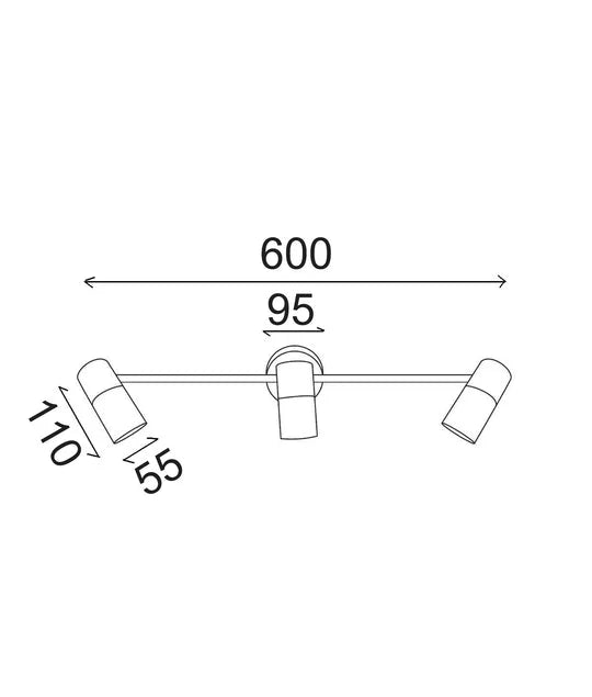 Cla Lengan Interior Three Heads Adjustable Round Base Spot Lights