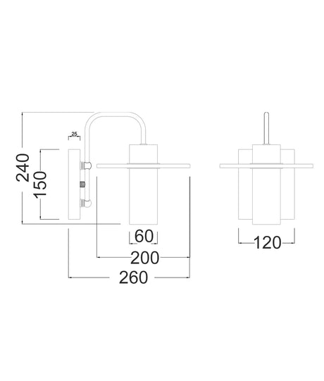 CLA Lucerna Interior Cylinder Round Hat Marble Shade Brass Highlight Wall Light