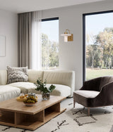 CLA Lucerna Interior Cylinder Round Hat Marble Shade Brass Highlight Wall Light