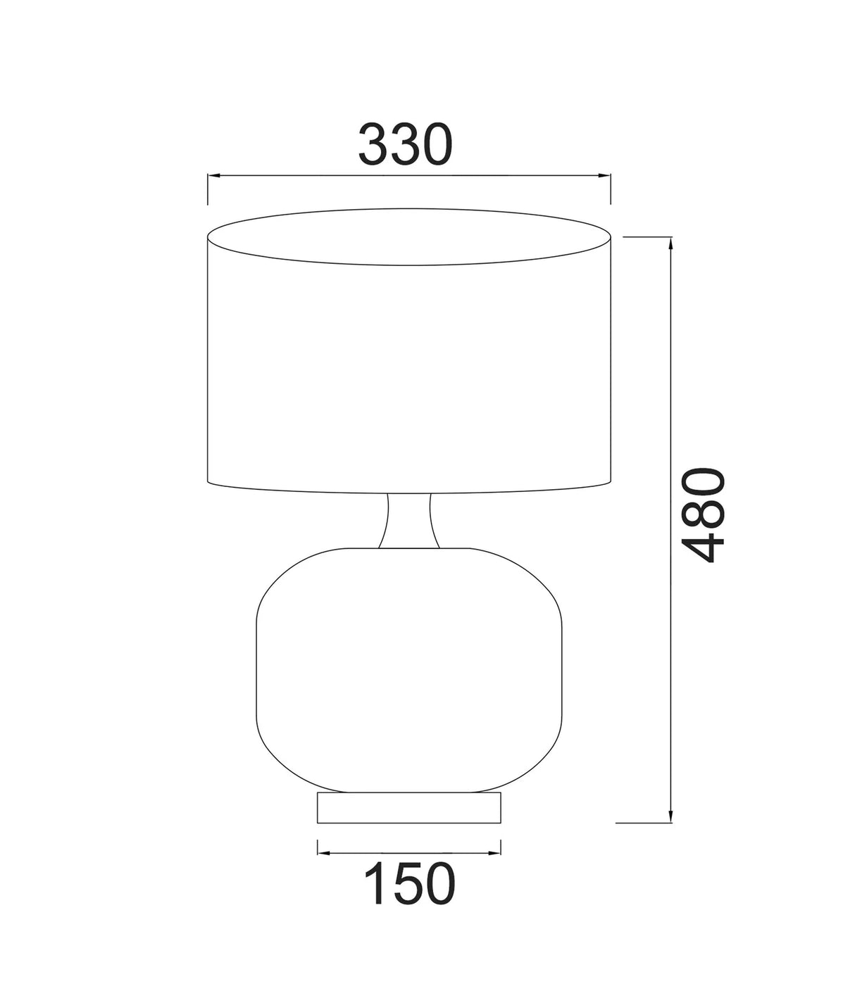 CLA Lusso Interior Black Drum Shade Ceramic Base with Antique Brass Highlight Table Lamp
