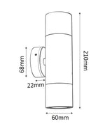 CLA MR16 Exterior Wall Pillar Spot Lights (Anodized Aluminium) IP65