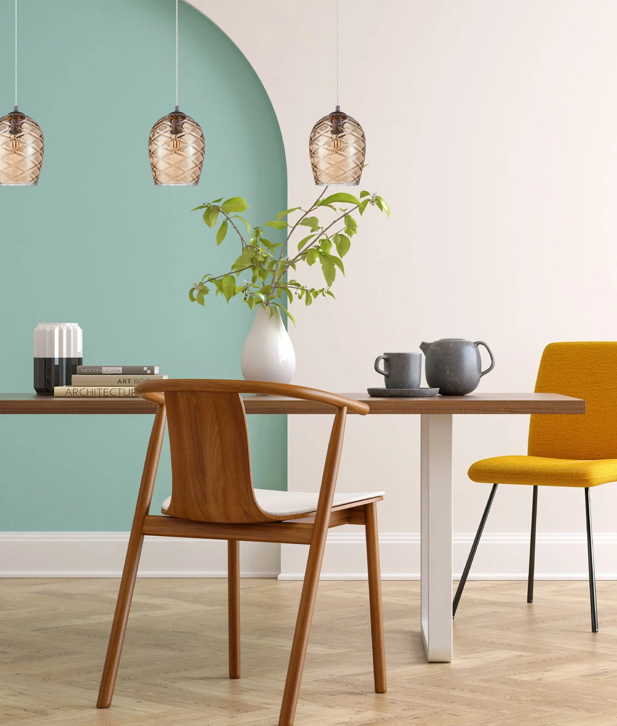 CLA Neta nterior Wine Glass Shade Segmented Pendant Lights