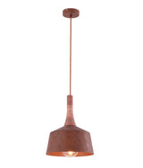 CLA Oxido Interior Rustic Brown with Travertine Highlight Angled Dome Pendant Lights