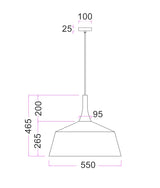 CLA Oxido Interior Rustic Brown with Travertine Highlight Angled Dome Pendant Lights